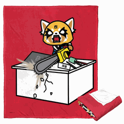 Sanrio Aggretsuko Sick Of Working Silk Touch Throw Blanket 50x60 Inches