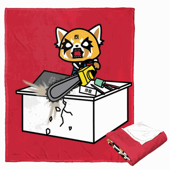 Sanrio Aggretsuko Sick Of Working Silk Touch Throw Blanket 50x60 Inches