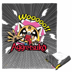 Sanrio Aggretsuko Wooo! Silk Touch Throw Blanket 50x60 Inches