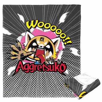 Sanrio Aggretsuko Wooo! Silk Touch Throw Blanket 50x60 Inches