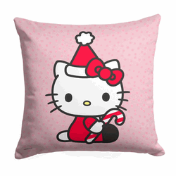 Sanrio Hello Kitty Candy Cane Kitty Throw Pillow 18x18 Inches