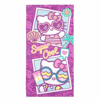 Sanrio Hello Kitty Cool Summer Beach Towel 30x60 Inches