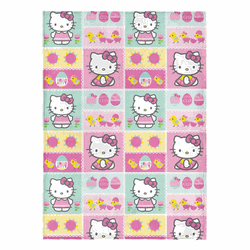 Sanrio Hello Kitty Easter Patchwork Kitty Silk Touch Throw Blanket 50x70 inches