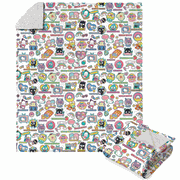 Sanrio Hello Kitty & Friends Squad Up Silk Touch Sherpa Throw Blanket 50X60 Inches