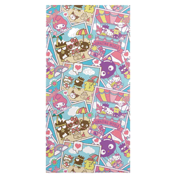 Sanrio Hello Kitty & Friends Vacay Postcards Microfiber Beach Towel 30 x 60 Inches