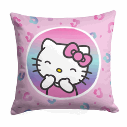 Sanrio Hello Kitty Giggle Kitten Throw Pillow 18x18 Inches
