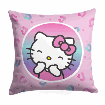 Sanrio Hello Kitty Giggle Kitten Throw Pillow 18x18 Inches