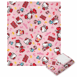 Sanrio Hello Kitty Hello Love Silk Touch Throw Blanket 50x60 Inches
