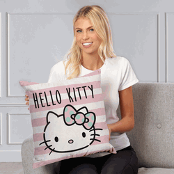 Sanrio Hello Kitty Kitty Head Throw Pillow 18x18 Inches