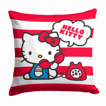 Sanrio Hello Kitty Retro Chat Throw Pillow 18x18 Inches