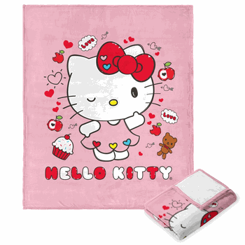 Sanrio Hello Kitty Super Sweet Silk Touch Throw Blanket 50x60 Inches
