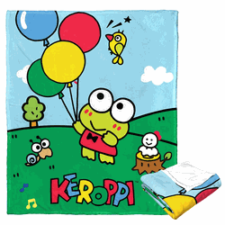 Sanrio Keroppi Fly Away Frog Silk Touch Throw Blanket 50x60 Inches