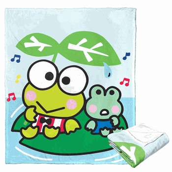 Sanrio Keroppi Lilypad Joyride Silk Touch Throw Blanket 50x60 Inches