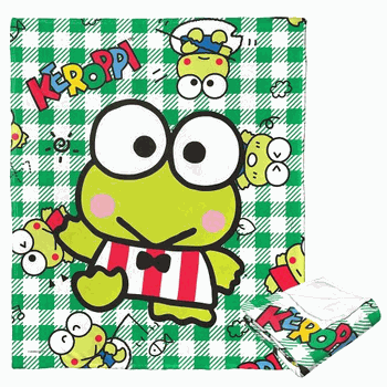 Sanrio Keroppi Playtime Plaid Silk Touch Throw Blanket 50x60 Inches