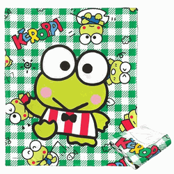 Sanrio Keroppi Playtime Plaid Silk Touch Throw Blanket 50x60 Inches