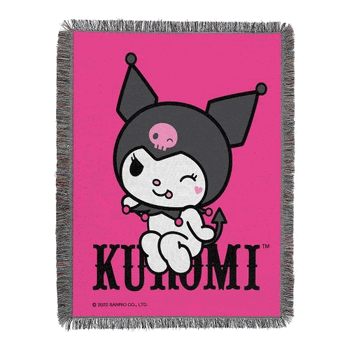 Sanrio Kuromi So Sassy Woven Tapestry Throw Blanket 48x60 Inches