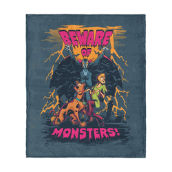 Scooby Doo Beware Of Monsters Silk Touch Throw Blanket 50x60 Inches