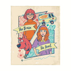 Scooby Doo Brain And Heart Silk Touch Throw Blanket 50x60 Inches