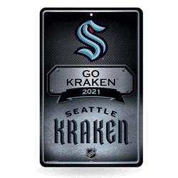 Seattle Kraken  11" x 17" Home Decor Sign