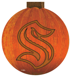 Seattle Kraken 12 in. Halloween Pumpkin Sign