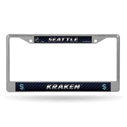 Seattle Kraken  12" x 6" Chrome Frame With Decal Inserts