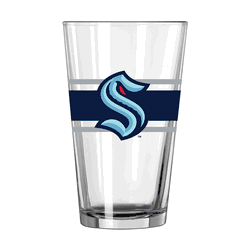 Seattle Kraken 16oz Stripe Pint Glass