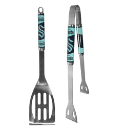 Seattle Kraken 2 pc Steel BBQ Tool Set