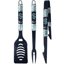 Seattle Kraken 3 pc Color BBQ Tool Set