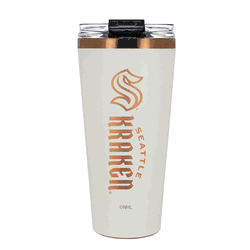 Seattle Kraken 32oz Crme and Copper Big Slim Tumbler with Straw