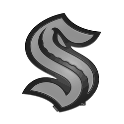 Seattle Kraken 3D Chrome Metal Emblem