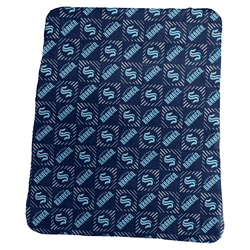 Seattle Kraken 50x60 Repeating Pattern Fleece Throw