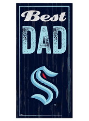 Seattle Kraken Best Dad 6x12 Sign
