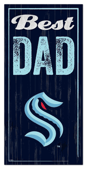 Seattle Kraken Best Dad 6x12 Sign