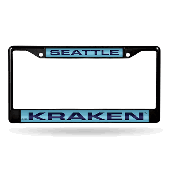 Seattle Kraken Black Laser Chrome Frame
