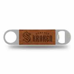 Seattle Kraken Brown Laser Engraved Bar Blade