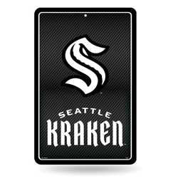 Seattle Kraken Carbon Fiber 11" x 17" Home Decor Sign