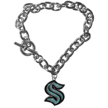 Seattle Kraken Charm Chain Bracelet