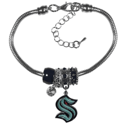 Seattle Kraken Euro Bead Bracelet