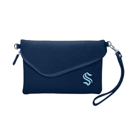 Seattle Kraken Fold Over Crossbody Pebble NAVY