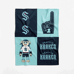 Seattle Kraken NHL Domino Swaddle Blanket 40x50 inches