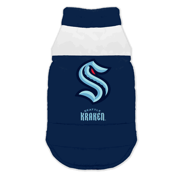 Seattle Kraken Pet Parka Puff Vest Extra Small
