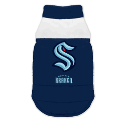 Seattle Kraken Pet Parka Puff Vest Small