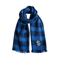 Seattle Kraken Plaid Blanket Scarf NV-RED