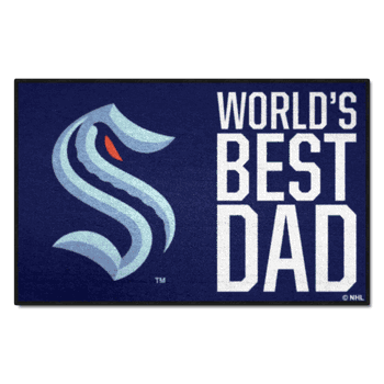 Seattle Kraken Starter Mat Accent Rug - 19in. x 30in. World's Best Dad Starter Mat