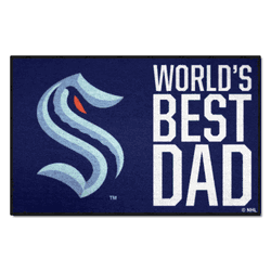 Seattle Kraken Starter Mat Accent Rug - 19in. x 30in. World's Best Dad Starter Mat