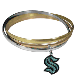 Seattle Kraken Tri-color Bangle Bracelet
