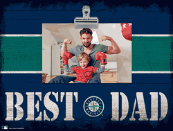 Seattle Mariners 10" x 8" Best Dad with Stripe Clip Frame