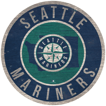 Seattle Mariners 12 in. Circle w/ State Sign