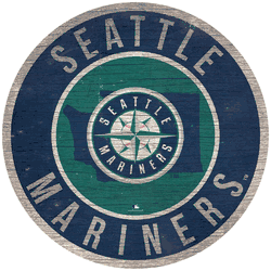 Seattle Mariners 12 in. Circle w/ State Sign