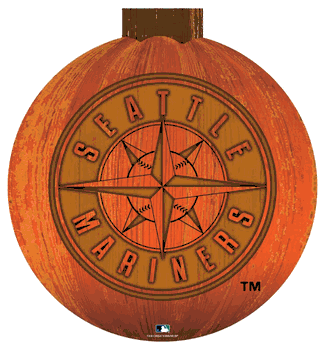 Seattle Mariners 12 in. Halloween Pumpkin Sign
